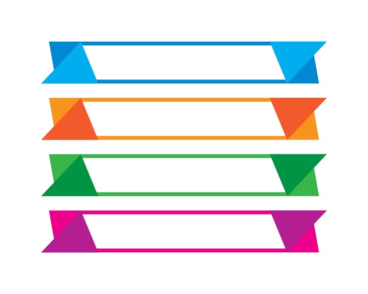 Vetor uma fileira colorida de fitas de arco-íris com uma borda colorida do arco-íris