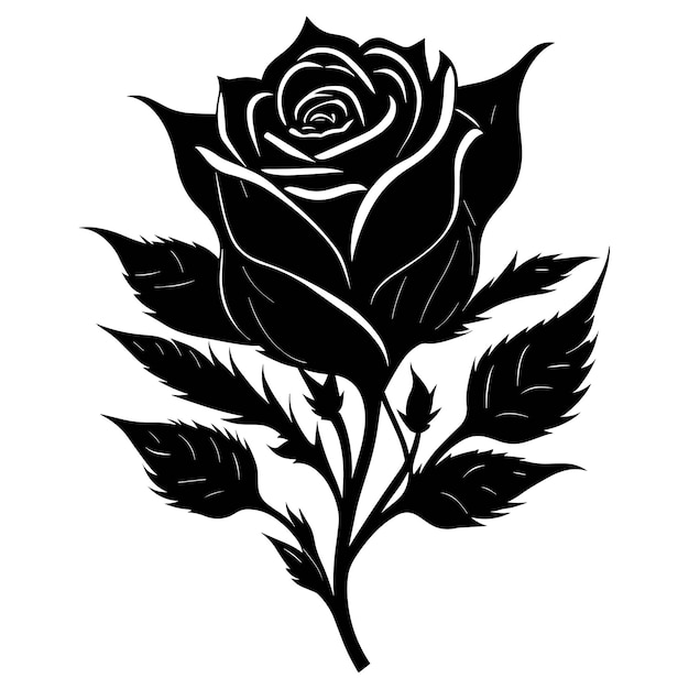 Uma flor preta com um fundo branco