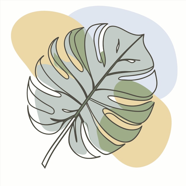 uma folha com um padrão amarelo e verde