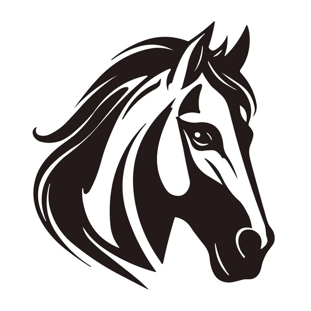 Cabeça De Cavalo, Animal De Fazenda, Preto E Branco Ilustração Vetorial Em  Estilo Gráfico Royalty Free SVG, Cliparts, Vetores, e Ilustrações Stock.  Image 69936700