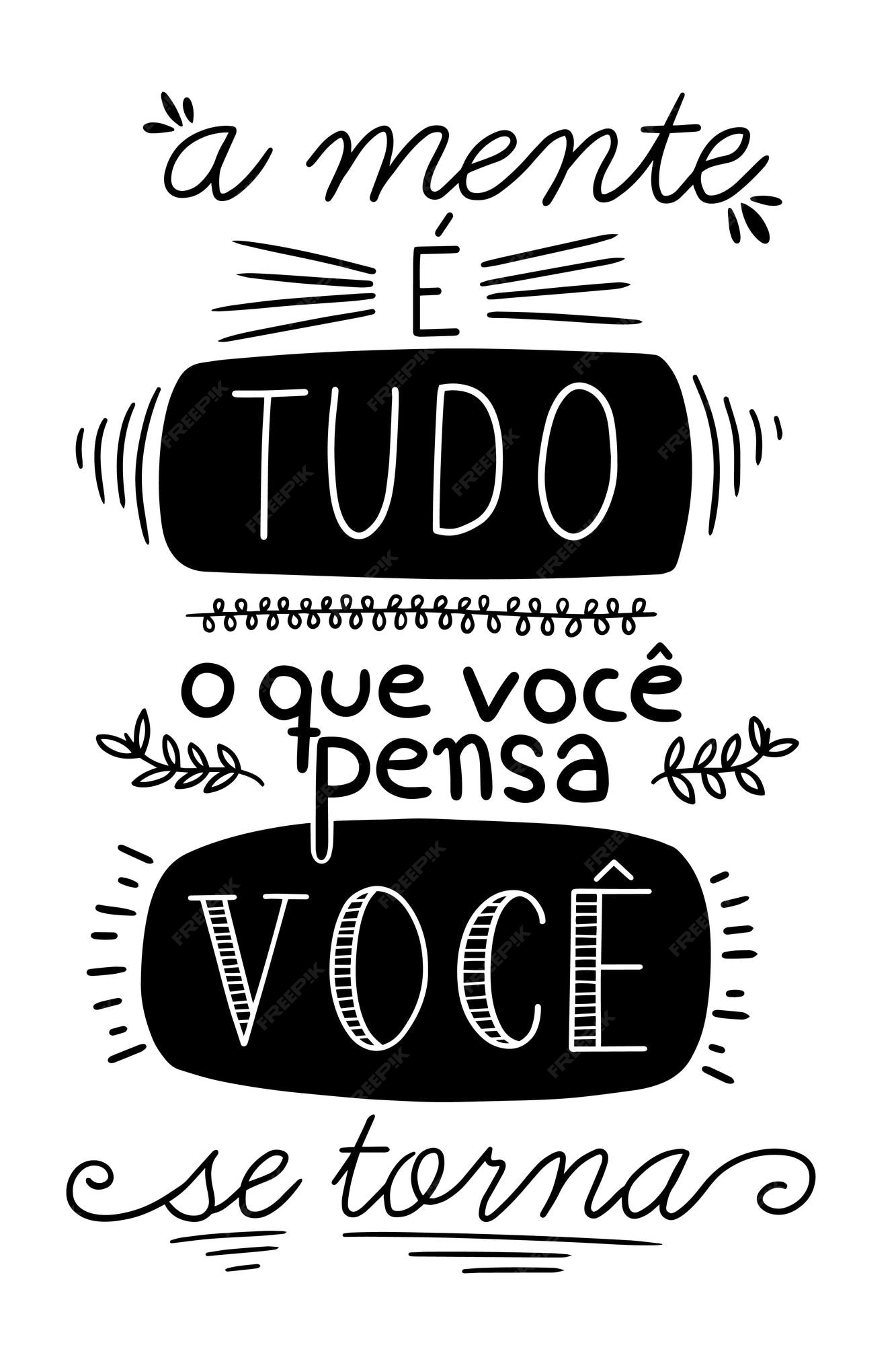 Lettering Você Pode se Você Achar Que Pode EPS + PNG [download] - Designi