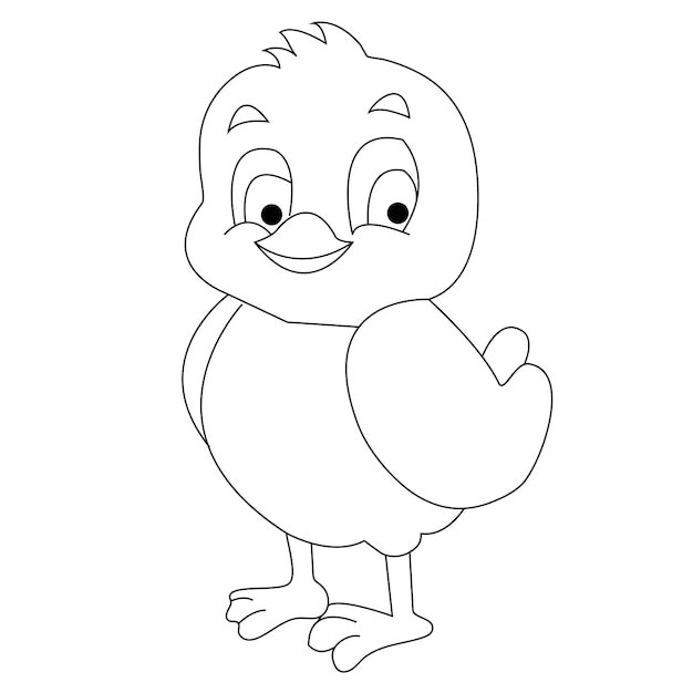 Uma galinha dos desenhos animados com um fundo branco
