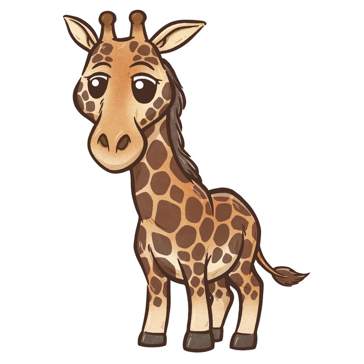 Uma girafa dos desenhos animados