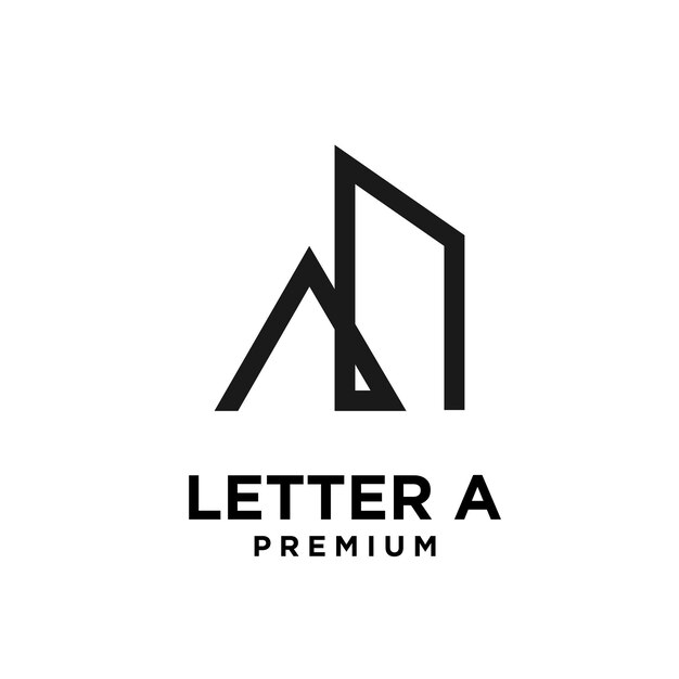 Vetor uma ilustração de design de logotipo abstrato de letra