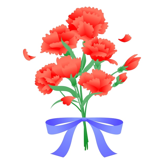 Vetor uma ilustração de flores de cravo