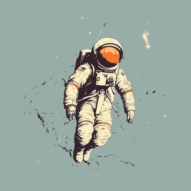 Uma ilustração de um astronauta no espaço