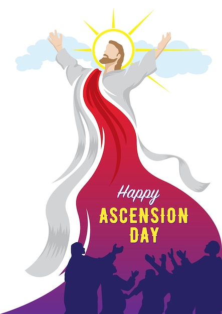 Vetor uma ilustração do dia da ascensão de jesus cristo