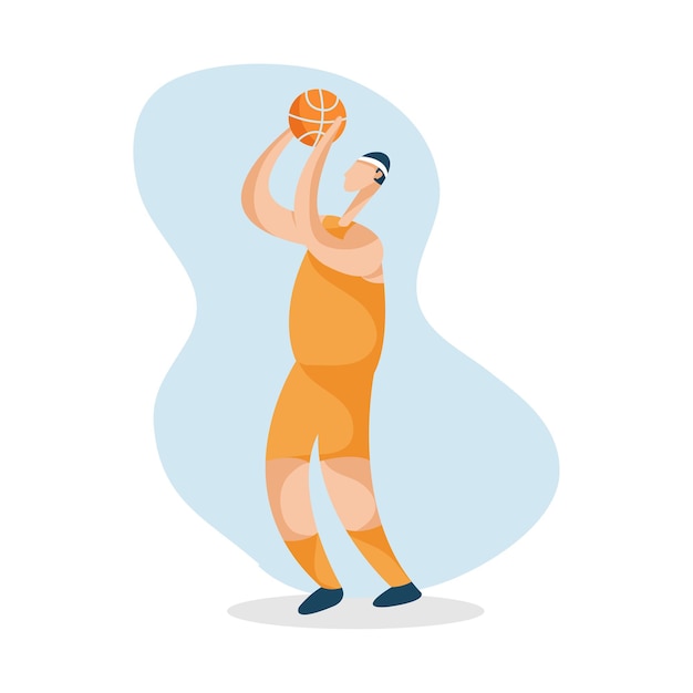 Uma ilustração do personagem jogador de basquete