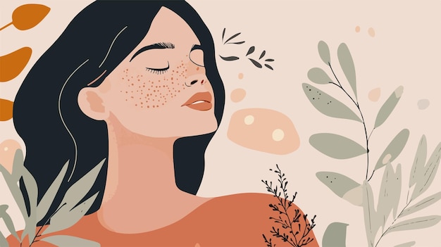 Uma ilustração estética abstrata minimalista