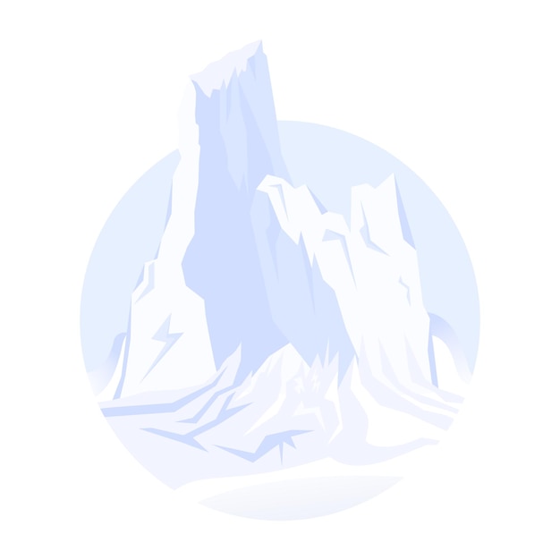 Uma ilustração moderna plana de iceberg