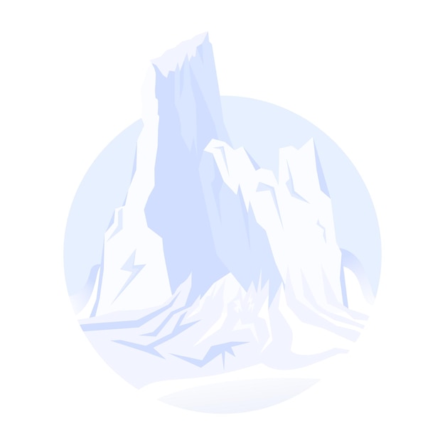 Vetor uma ilustração moderna plana de iceberg