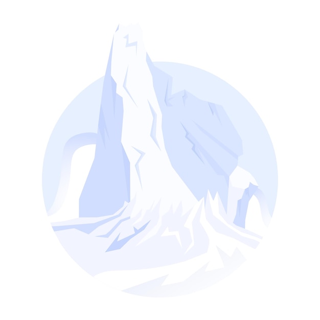 Uma ilustração moderna plana de iceberg