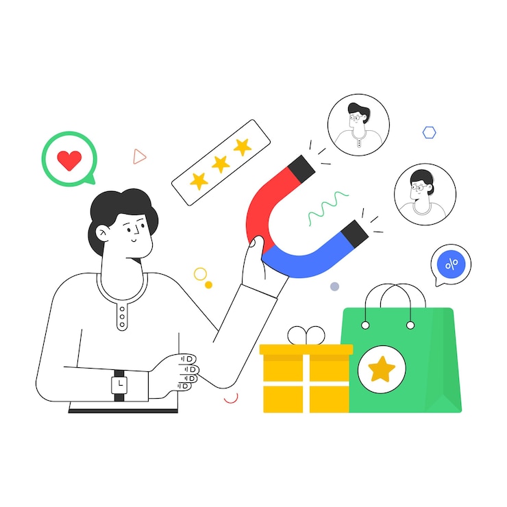 Vetor uma ilustração plana editável de retenção de clientes