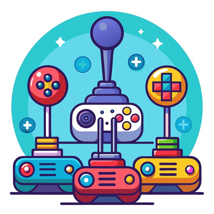 Vetor uma imagem colorida de um jogo com a palavra jogo nele