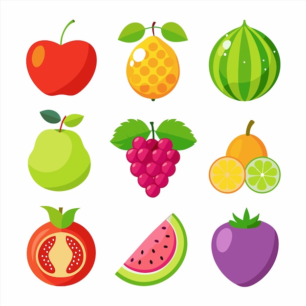 uma imagem de frutas, incluindo uma das frutas