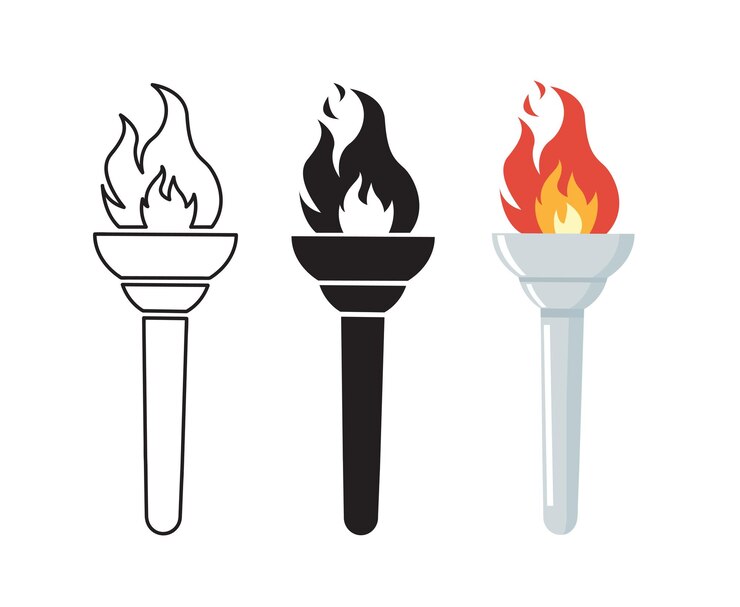 Vetor uma imagem de um incêndio com as palavras fogo sobre ele