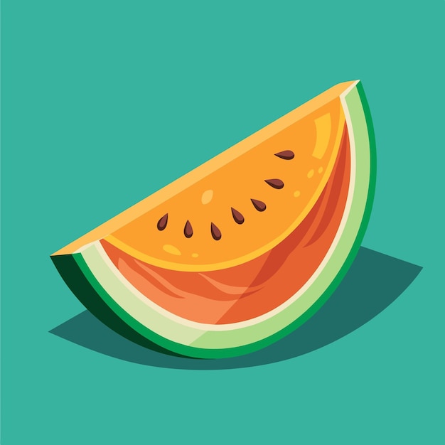 Vetor uma imagem de uma melancia com um fundo verde