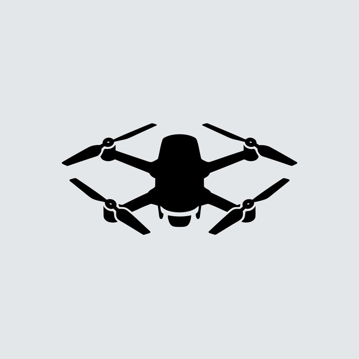 Vetor uma imagem em preto e branco de um drone com um chapéu preto nele