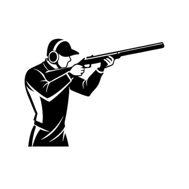 uma imagem em preto e branco de um homem segurando uma arma