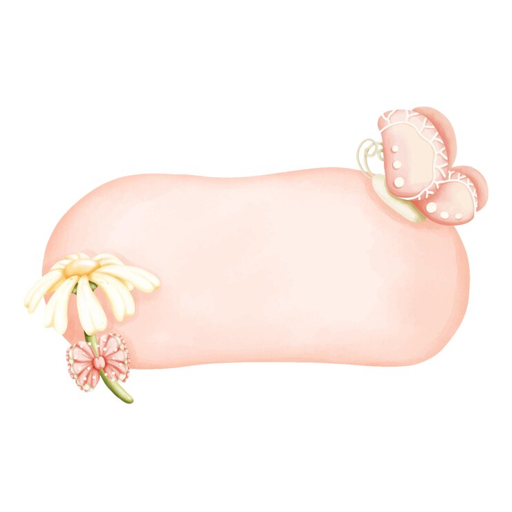 Vetor uma imagem rosa e branca de uma borboleta rosa e amarela e uma borboletta