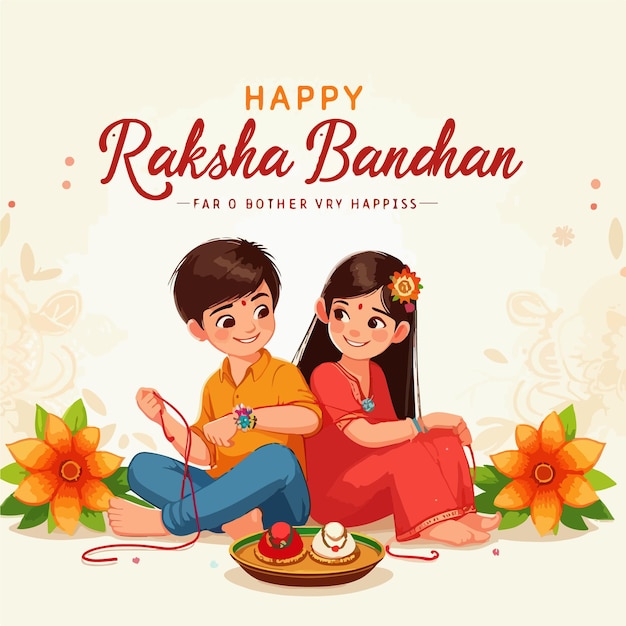 Uma irmã amarrando rakhi na mão de seu irmão para celebrar Raksha Bandhan