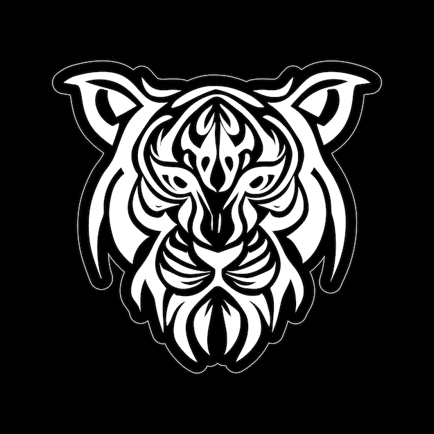 Uma linda coleção de adesivos majestic tiger face para impressão