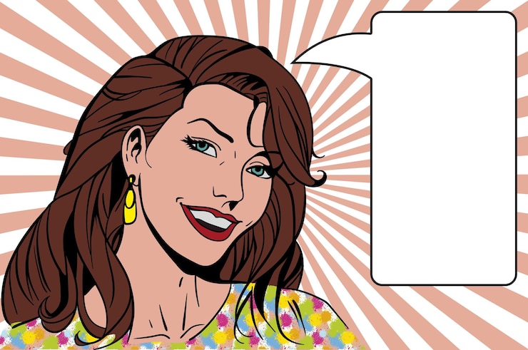 Vetor uma linda garota com um sorriso animado