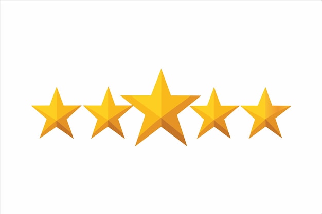 uma linha de estrelas com estrelas douradas em fundo branco