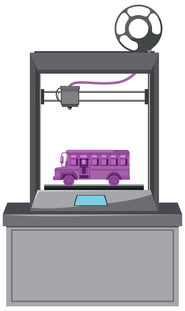 Vetor uma máquina robótica usando na fábrica
