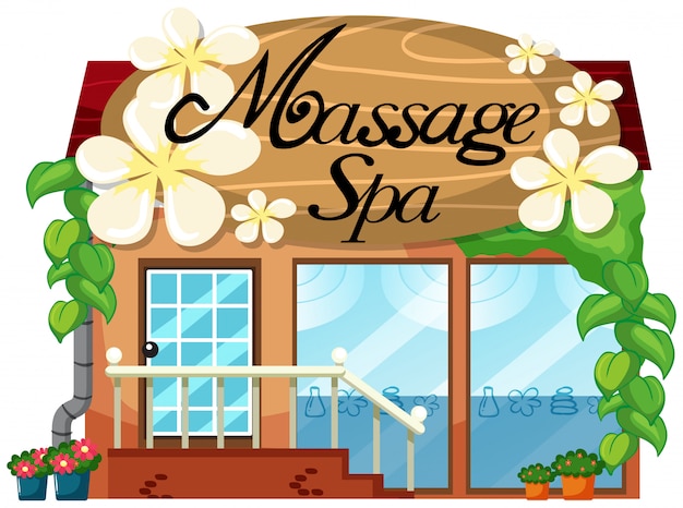 Uma massagem e uma loja de spa