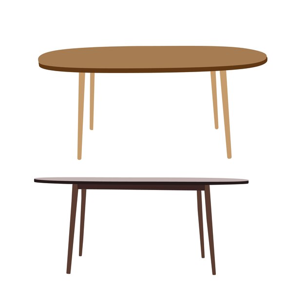 Uma mesa redonda com uma parte superior marrom e uma parte superior castanha