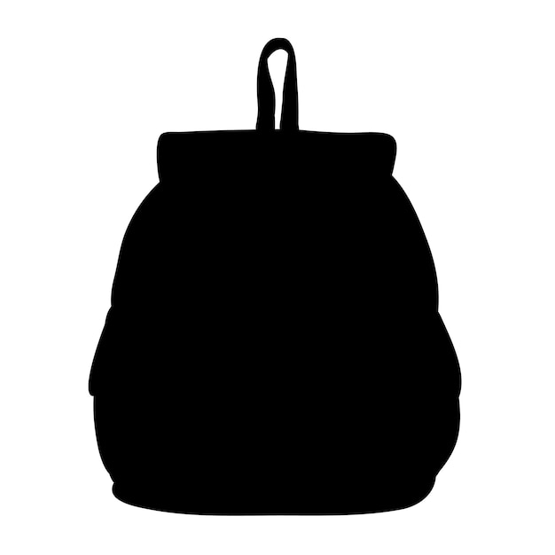 Uma mochila preta com uma alça que diz mochila nela.