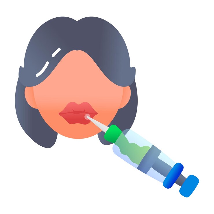 Vetor uma mulher com um bastão longo na boca e um isqueiro no meio
