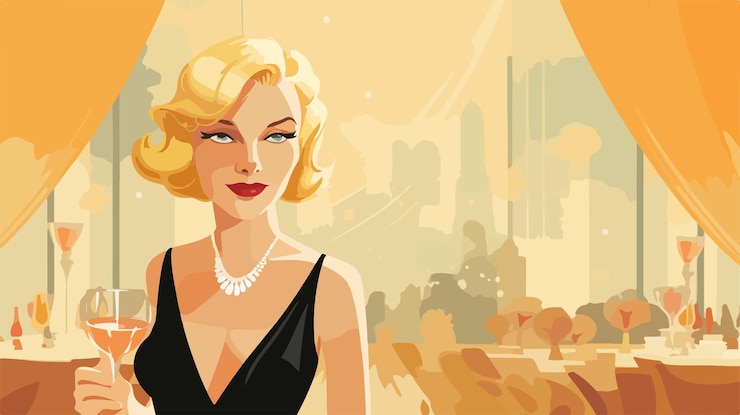 Vetor uma mulher numa cidade com uma cidade ao fundo