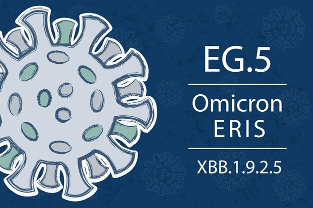 Vetor uma nova variante omicron eg5 alias xbb1925 também conhecido como eris