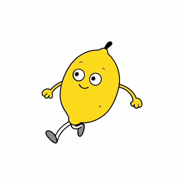 uma personagem de desenho animado com um rosto amarelo e meias brancas