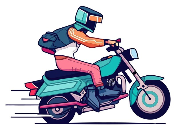 Desenhos Animados Do Menino Do Motociclista Que Guardam O Capacete  Ilustração do Vetor - Ilustração de avatar, lama: 44284578