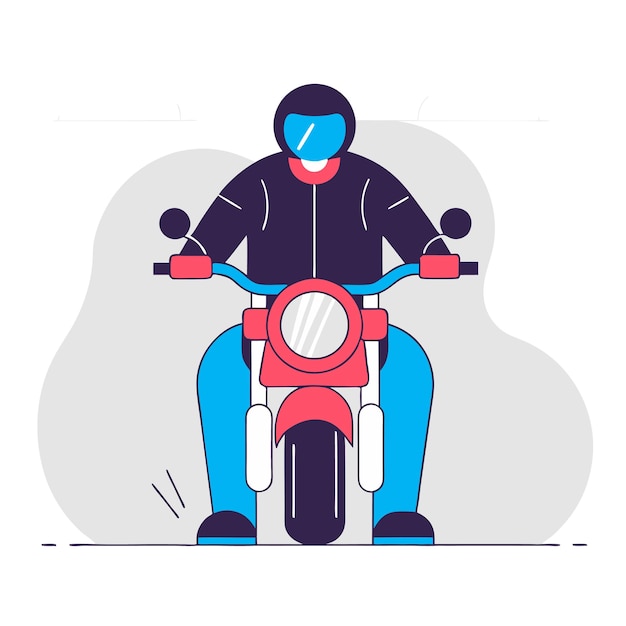 uma pessoa em uma motocicleta com um capacete