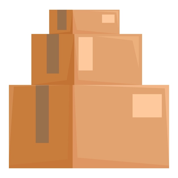Uma pilha de caixas de papelão prontas para o envio