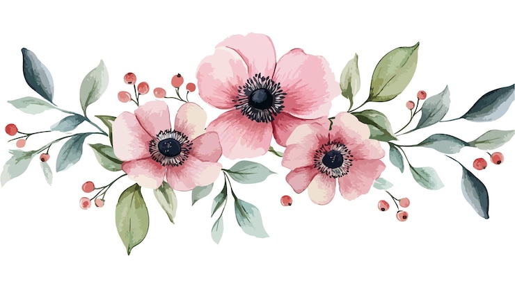 Vetor uma pintura a aquarela de flores por pessoa