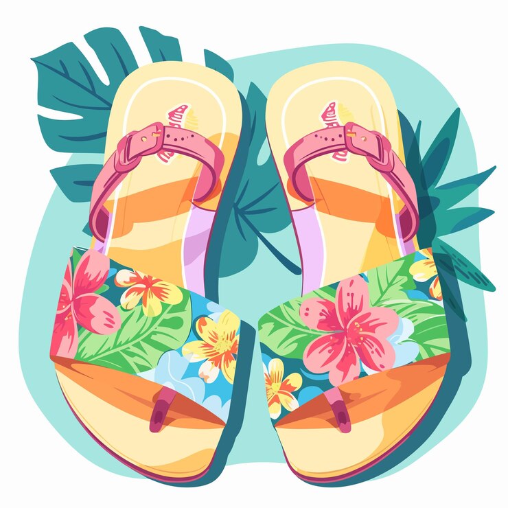 Vetor uma pintura de um sapato com flores nele