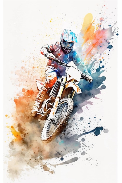 Piloto De Motocross Isolado Sobre O Backgrorund Branco. Estilo Dos Desenhos  Animados. Ilustração Conceitual Sobre O Esporte De Motocross. Royalty Free  SVG, Cliparts, Vetores, e Ilustrações Stock. Image 77835231