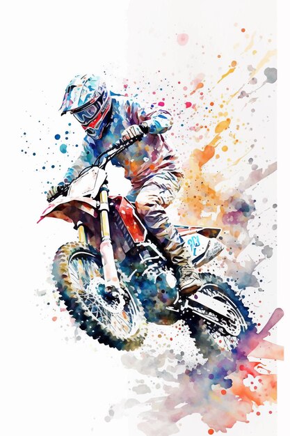 Piloto De Motocross Isolado Sobre O Backgrorund Branco. Estilo Dos Desenhos  Animados. Ilustração Conceitual Sobre O Esporte De Motocross. Royalty Free  SVG, Cliparts, Vetores, e Ilustrações Stock. Image 77835231