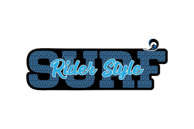 Vetor uma placa de prancha de surf azul que diz 'estilo piloto' nela