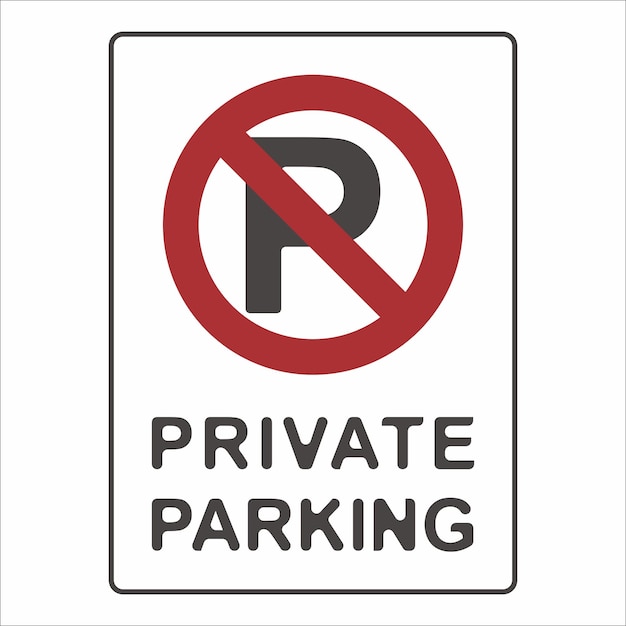 Uma placa que diz estacionamento privado