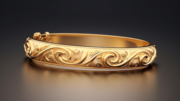 Vetor uma pulseira de ouro da coleção de pulseiras de ouro
