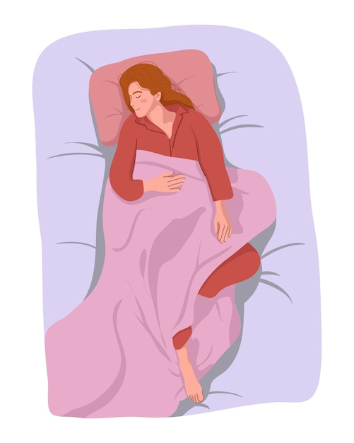 Uma rapariga feliz a dormir com a sua boneca