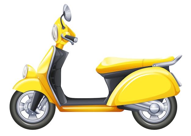 Vetor uma scooter amarela