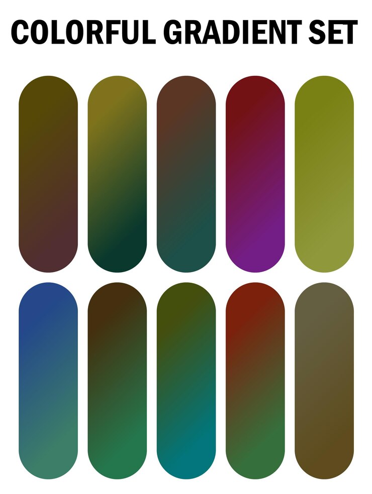 Vetor uma série de imagens multicoloridas de cores diferentes