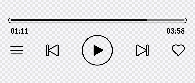 Vetor uma tela de videogame com um botão de vídeo na parte inferior